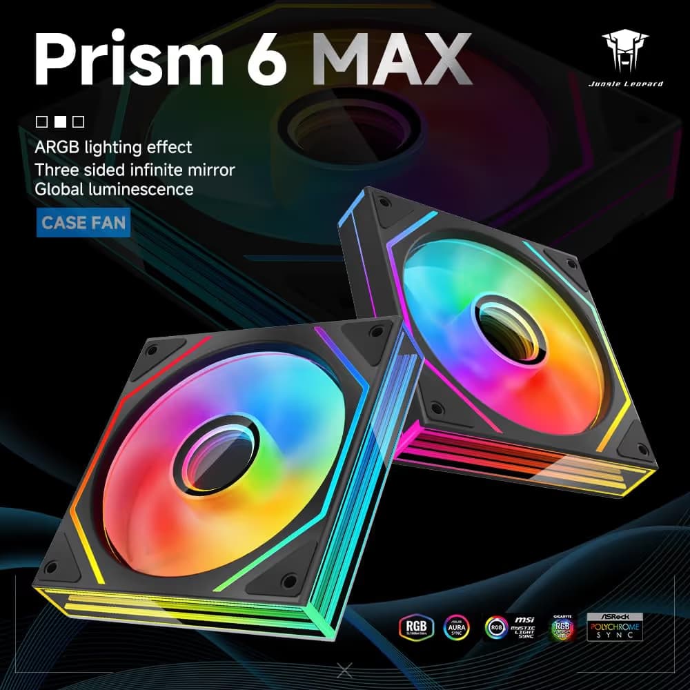 Jungle Leopard Prism6 MAX Black Forward Pack of 3 image
