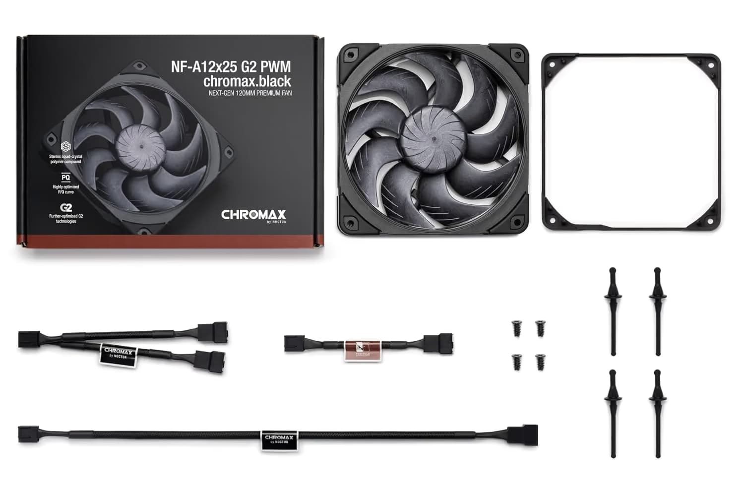 Noctua NF-A12x25 G2 PWM chromax.black image