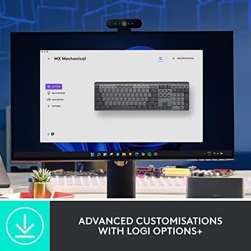 Logitech MX Mechanical Mini Wireless Illuminated Keyboard Linear - Clicky image