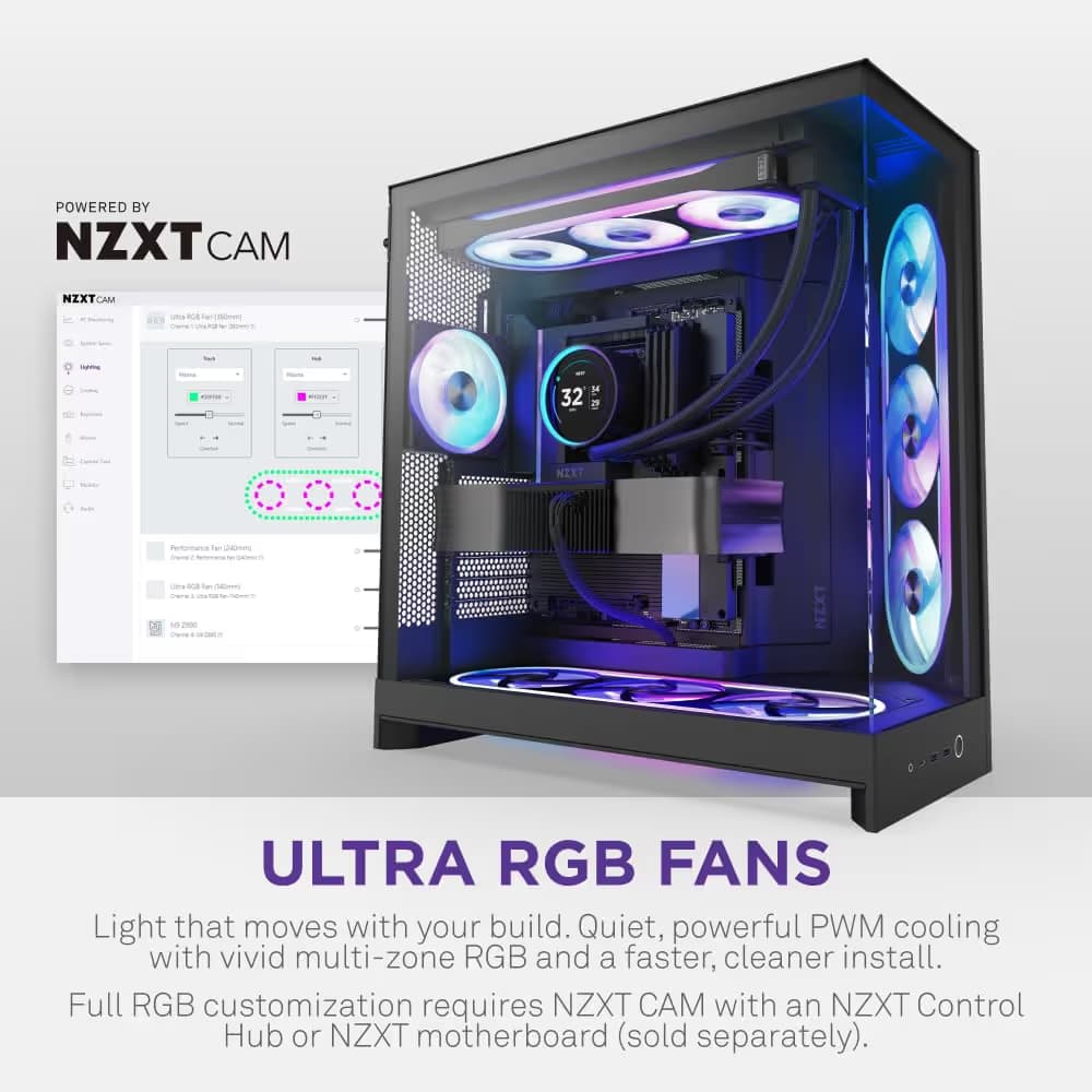 NZXT F120U 120mm Ultra RGB Fan Black image