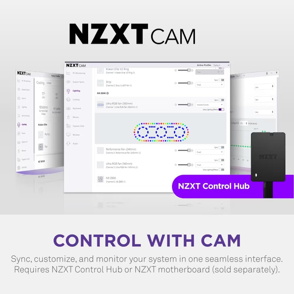 NZXT F120U 120mm Ultra RGB Fan Black image