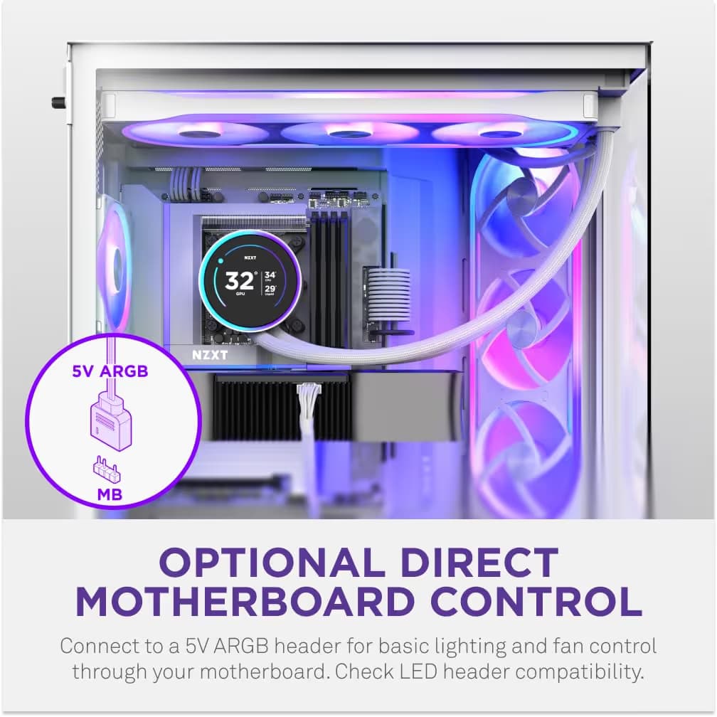 NZXT F360U 360mm Ultra RGB Fan White image