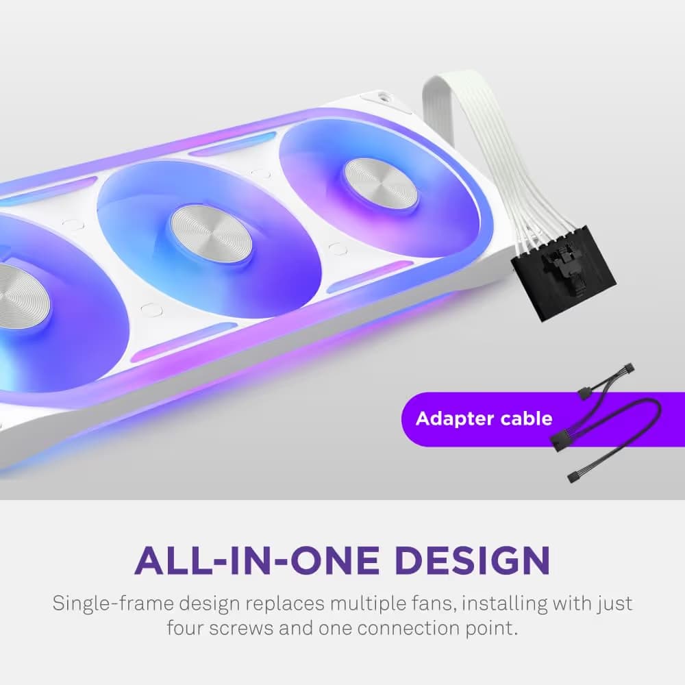 NZXT F360U 360mm Ultra RGB Fan White image