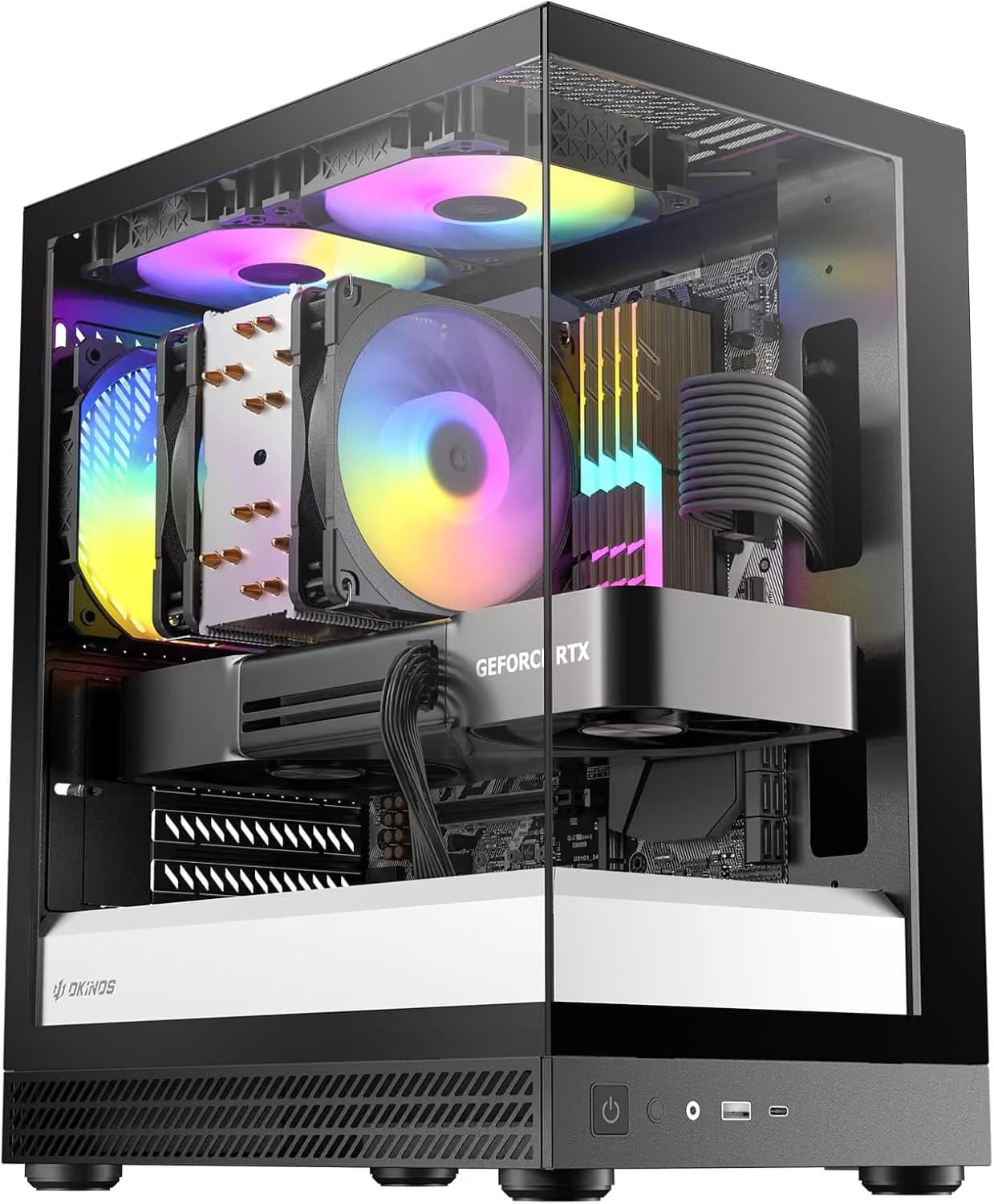 Okinos Aqua UNO Micro ATX Mini Tower Zebra image