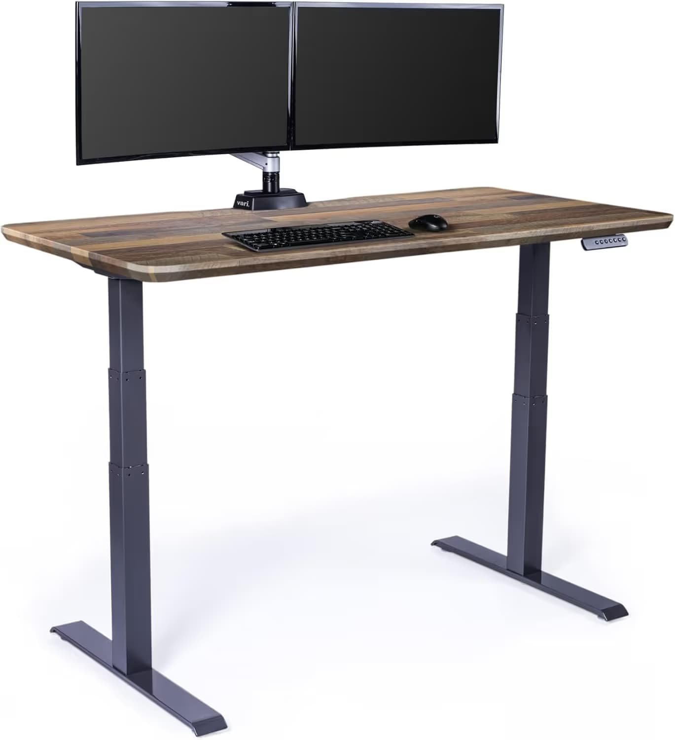 Vari Electric Standing Desk 60x30 Reclaimed Wood/Slate image