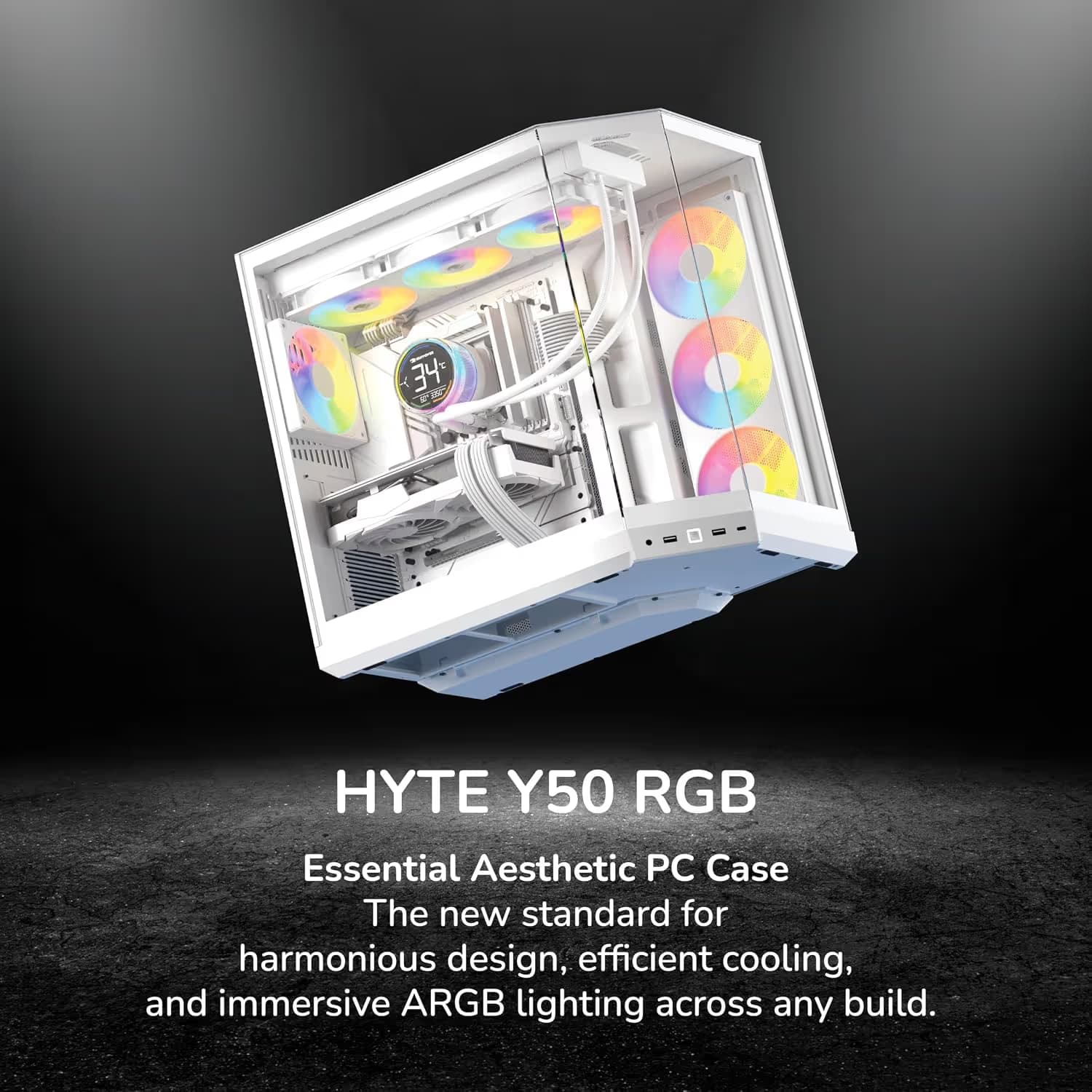 HYTE Y50 Snow White ARGB image