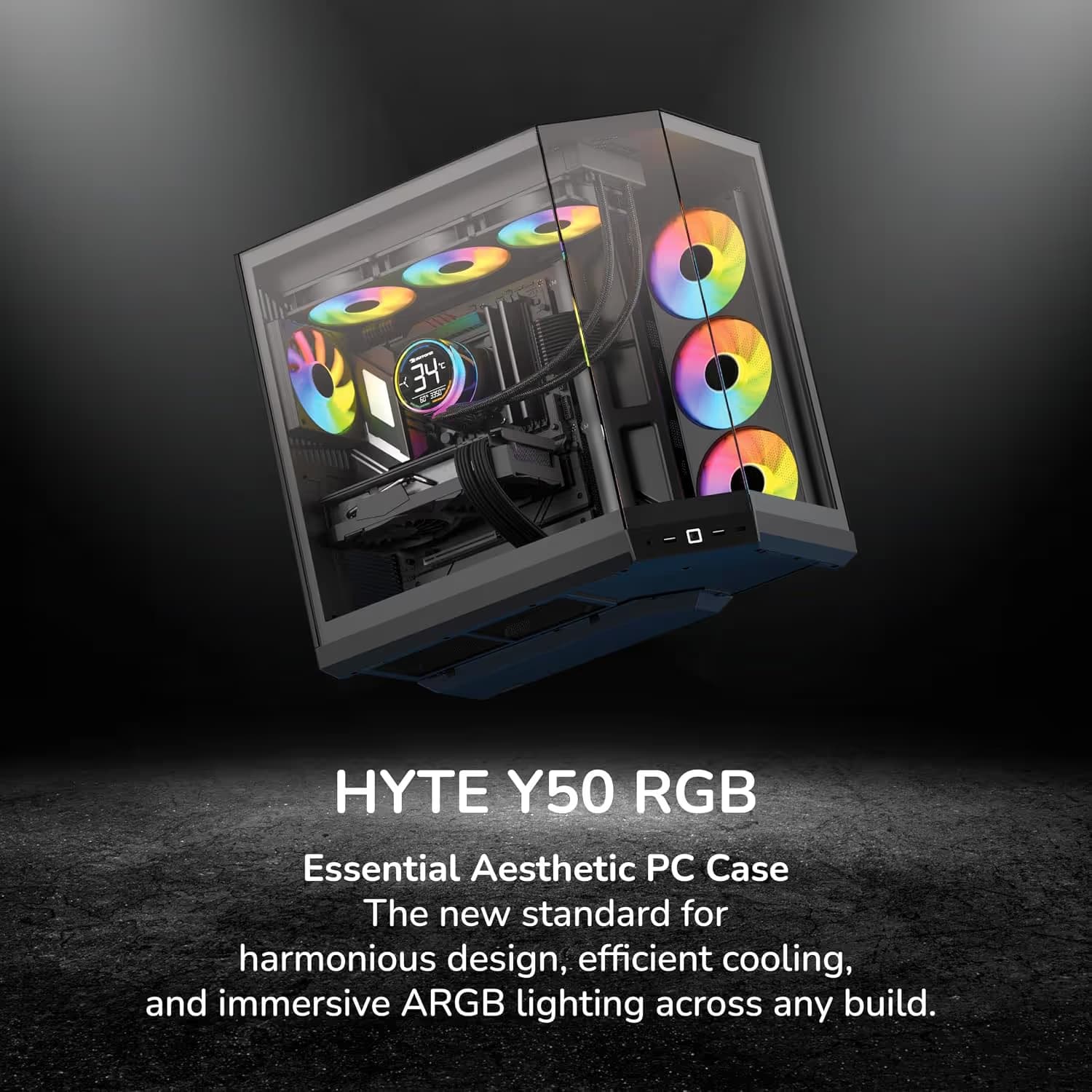 HYTE Y50 Pitch Black ARGB image