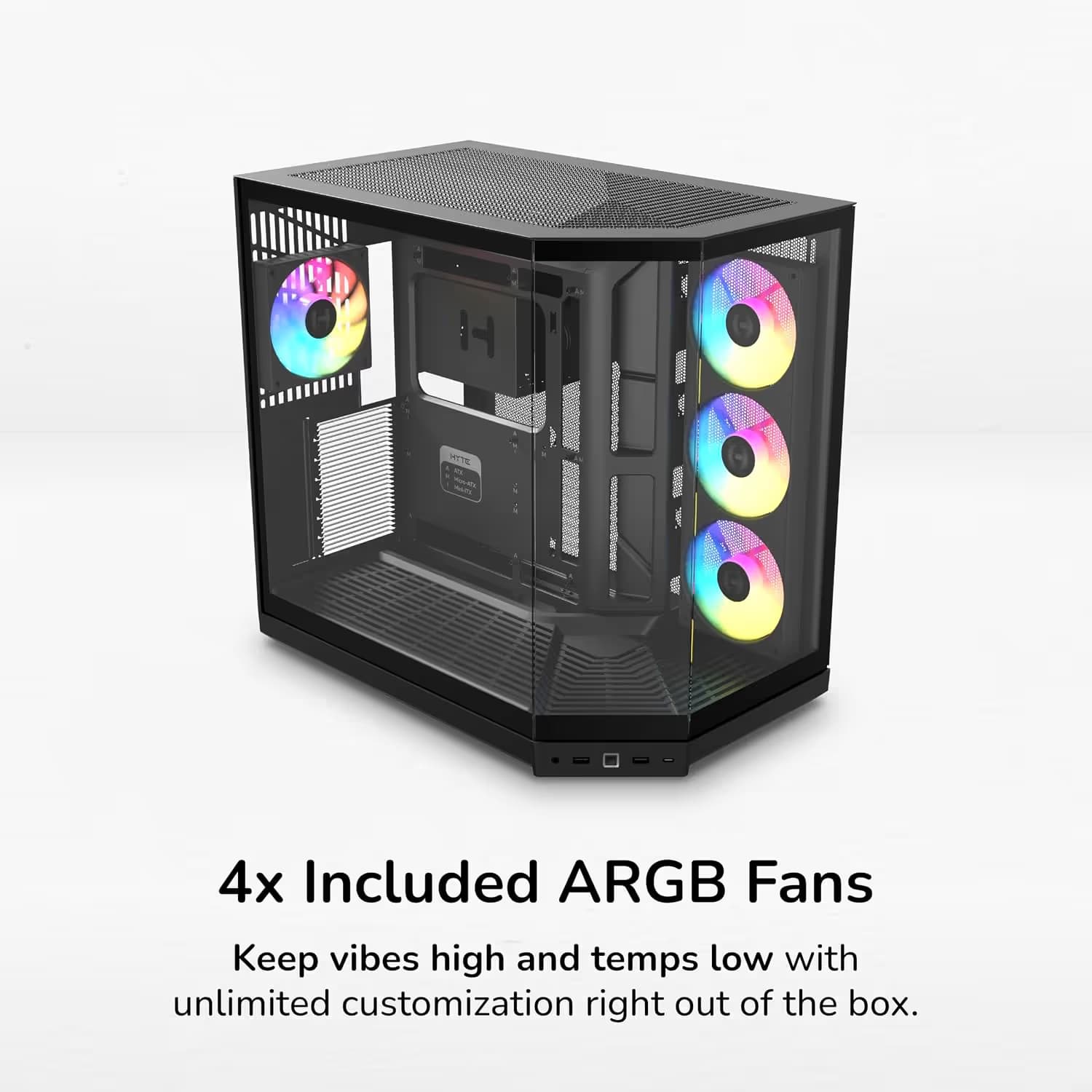 HYTE Y50 Pitch Black ARGB image