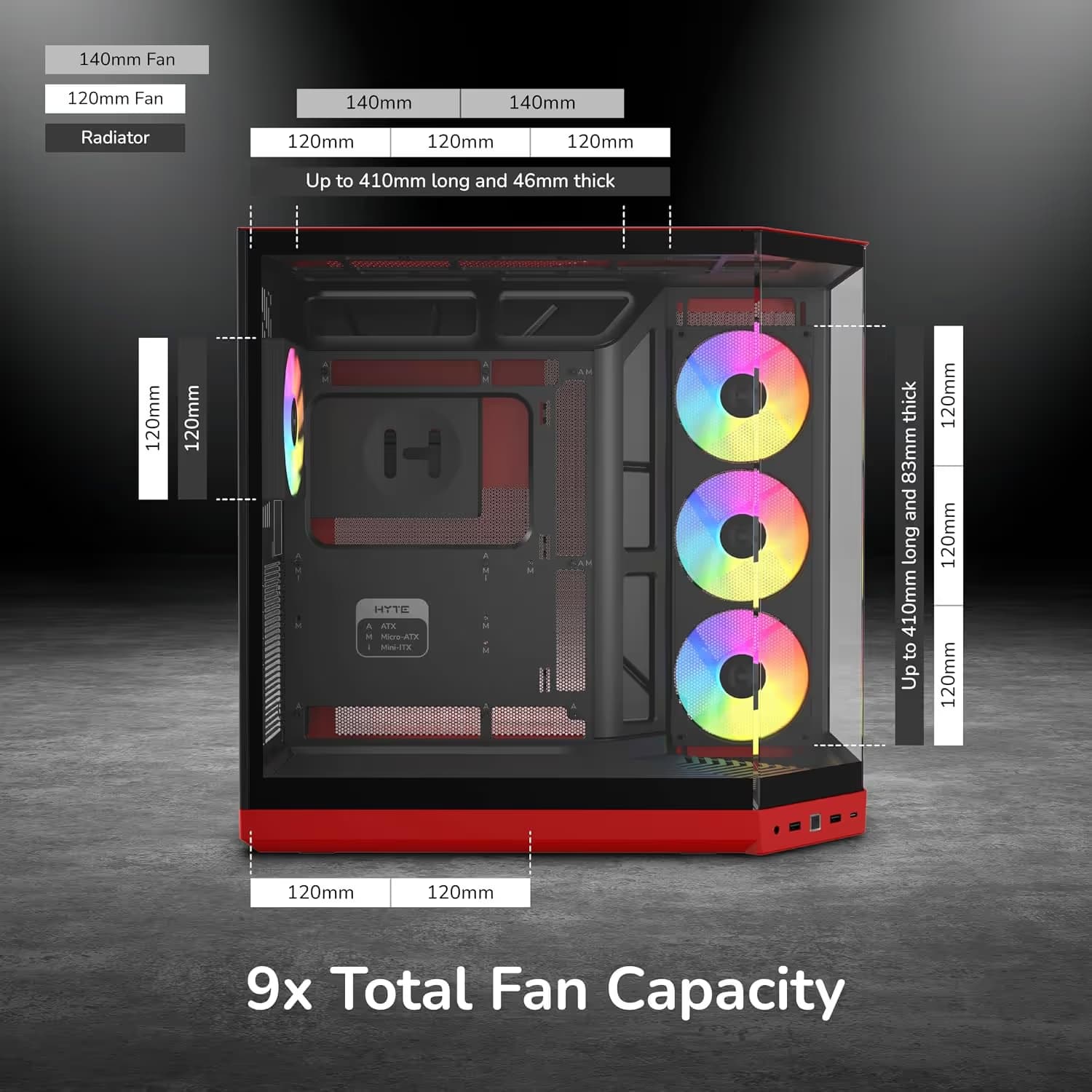 HYTE Y50 Black Cherry ARGB image