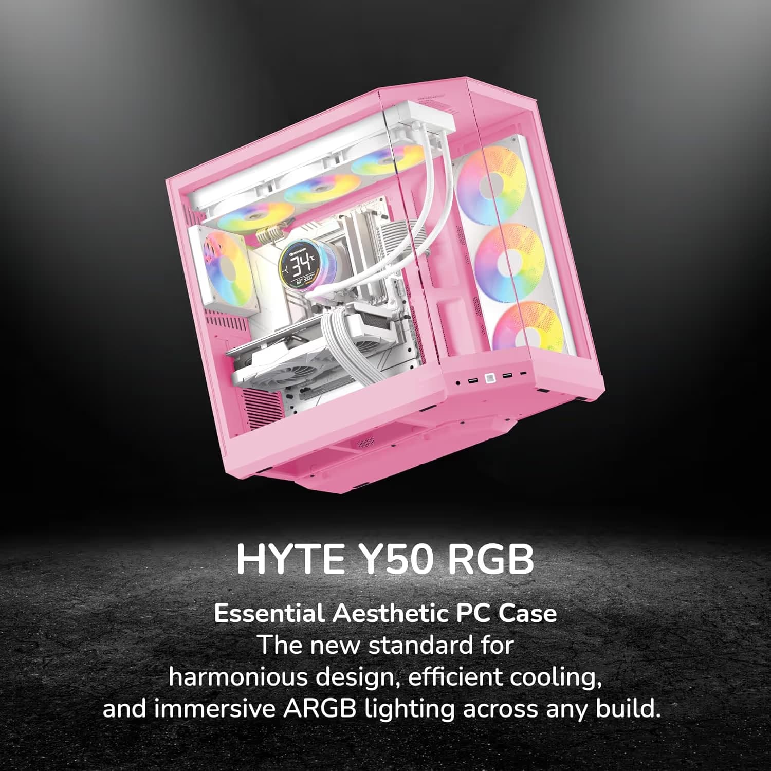 HYTE Y50 Strawberry Milk ARGB image