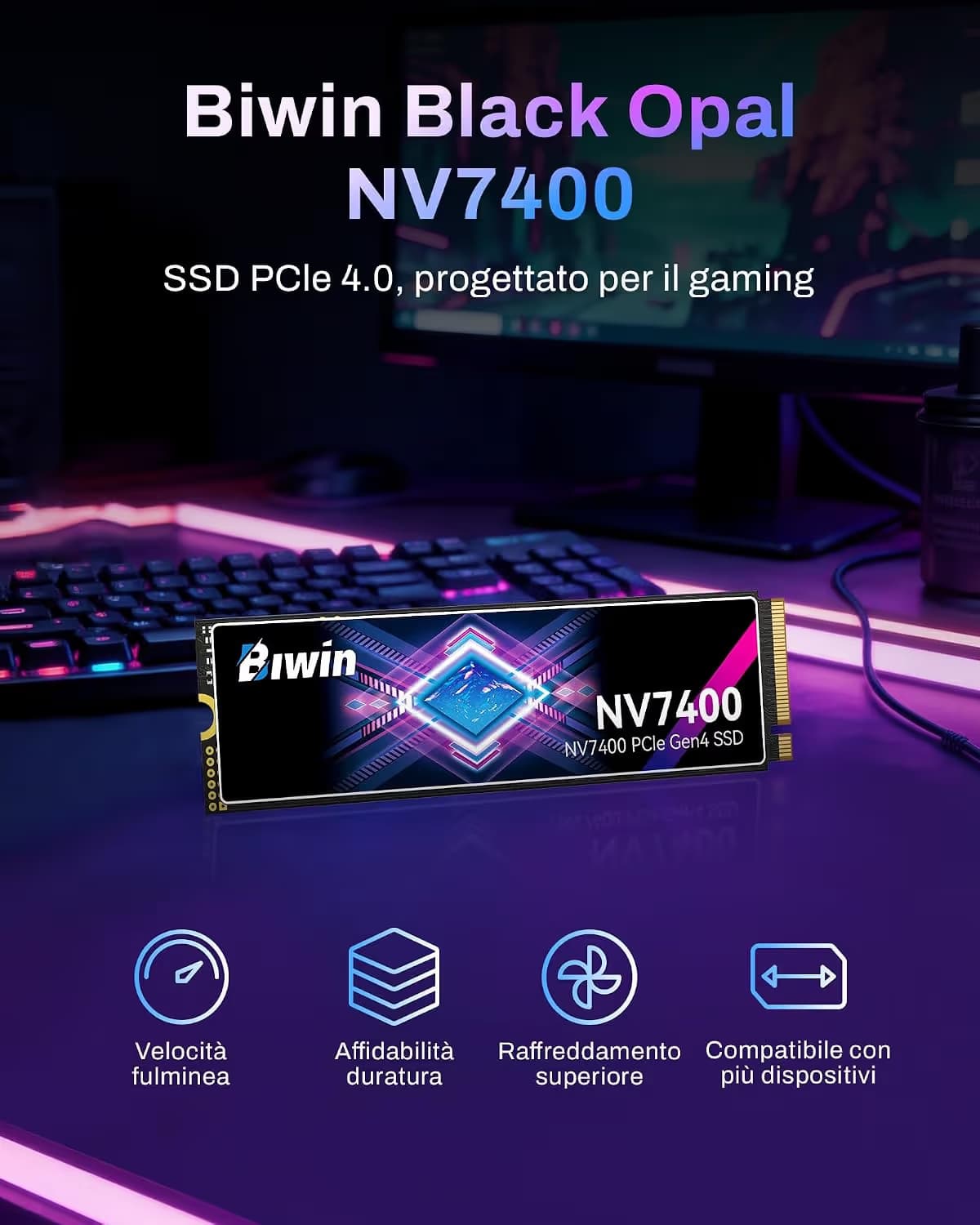 Biwin Black Opal NV7400 1TB Gen4 SSD image