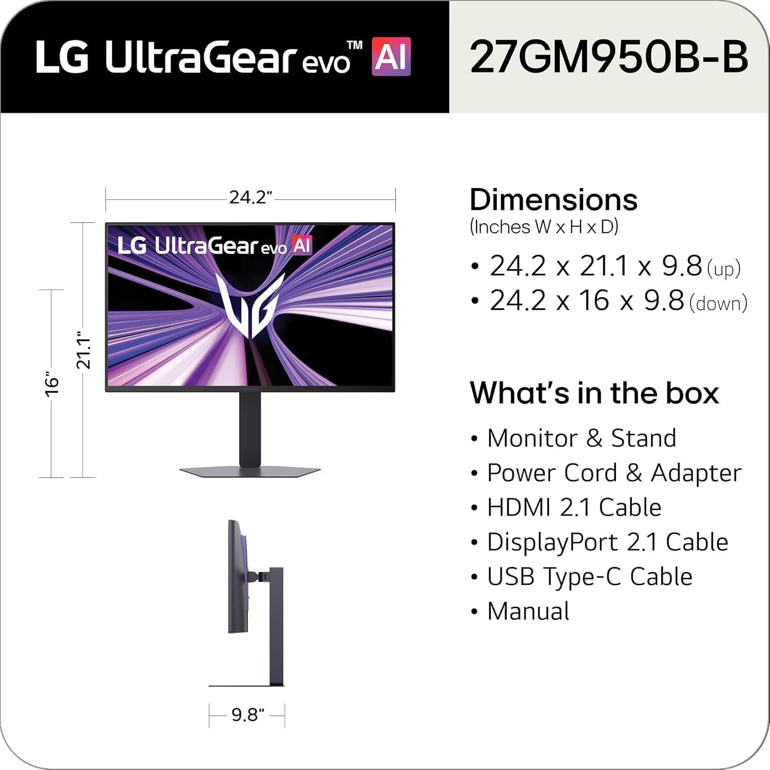LG UltraGear evo 27GM950B-B image